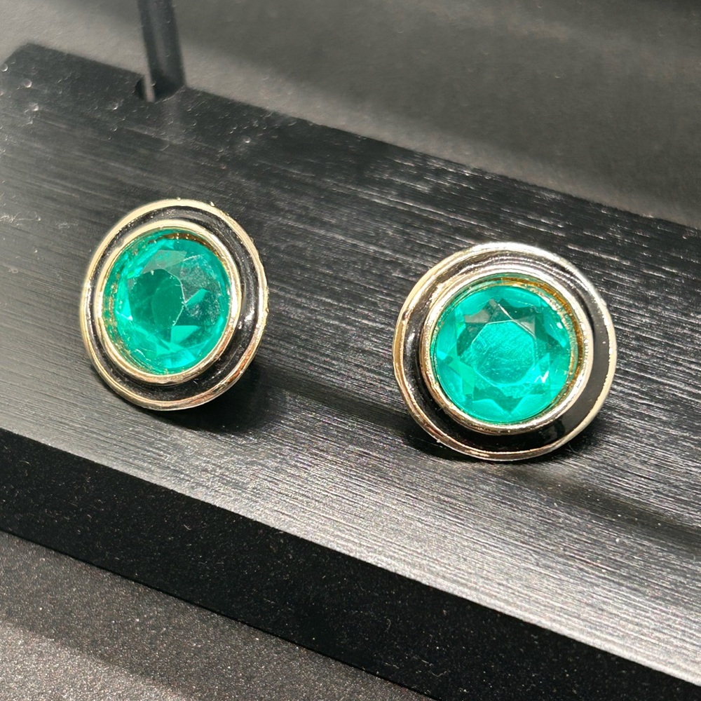 Emerald Green Stud Earrings